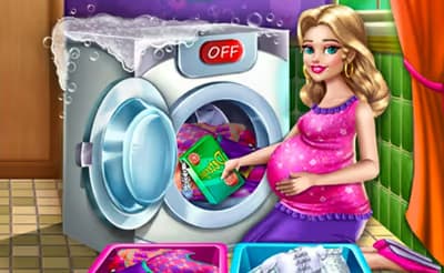 Mommy Washing Clothes logo