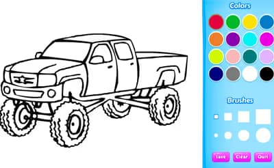 Monster Truck Coloring Book logo
