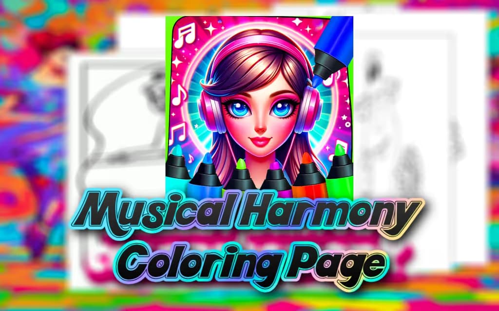 Musical Harmony Coloring Page logo