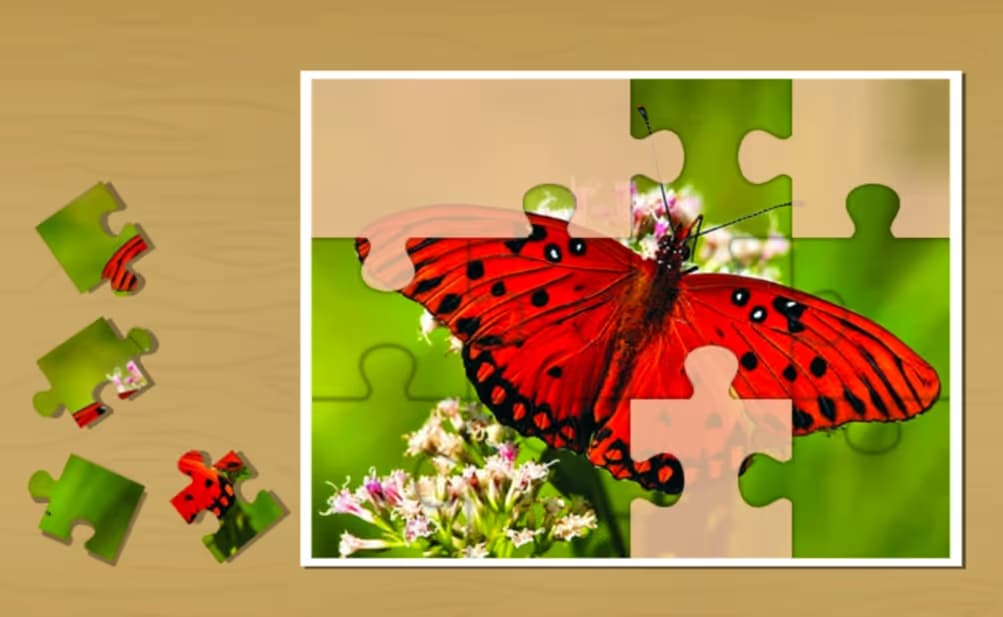 Nature Jigsaw Puzzle Butterfly logo