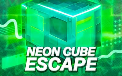 Neon Cube Escape - story pixel avoid-em-up logo