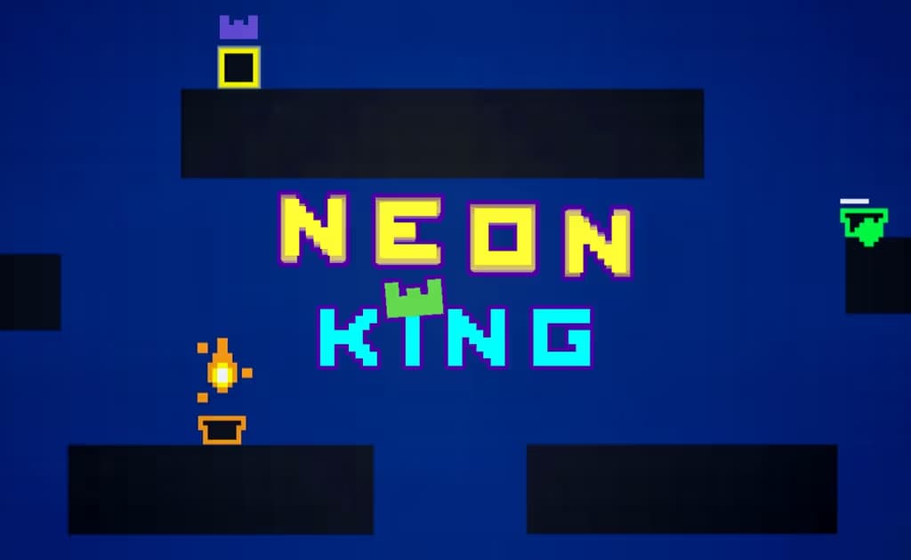 Neon King - A local multiplayer Platformer logo