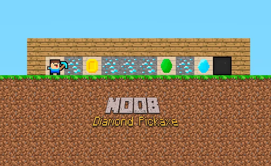 Noob Diamond Pickaxe logo
