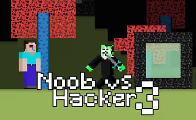 Noob vs Hacker Zombie logo