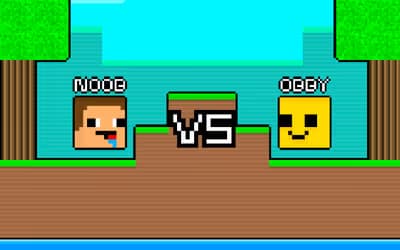 Noob vs Obby Two-Player logo