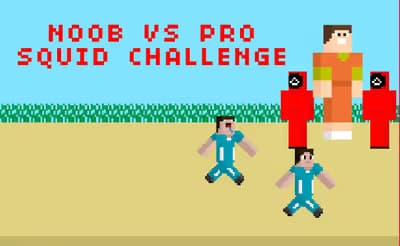 Noob vs Pro Squid Challenge logo