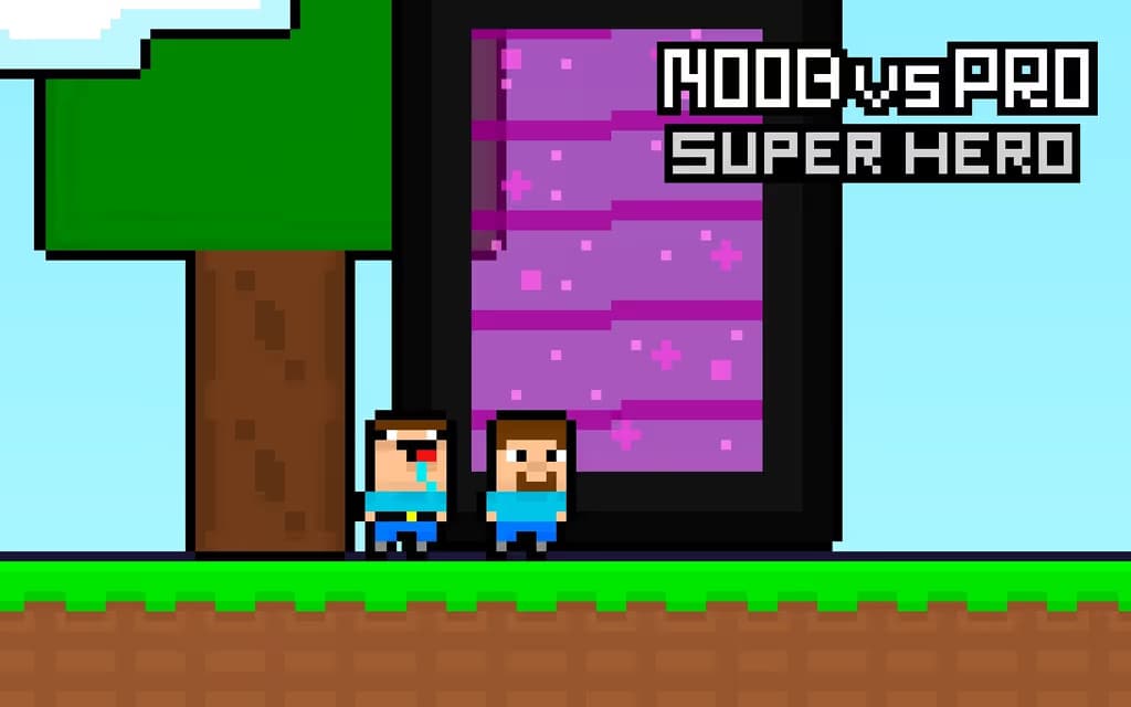 Noob vs Pro Super Hero logo