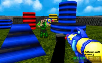 Paintball Gun Pixel 3D logo