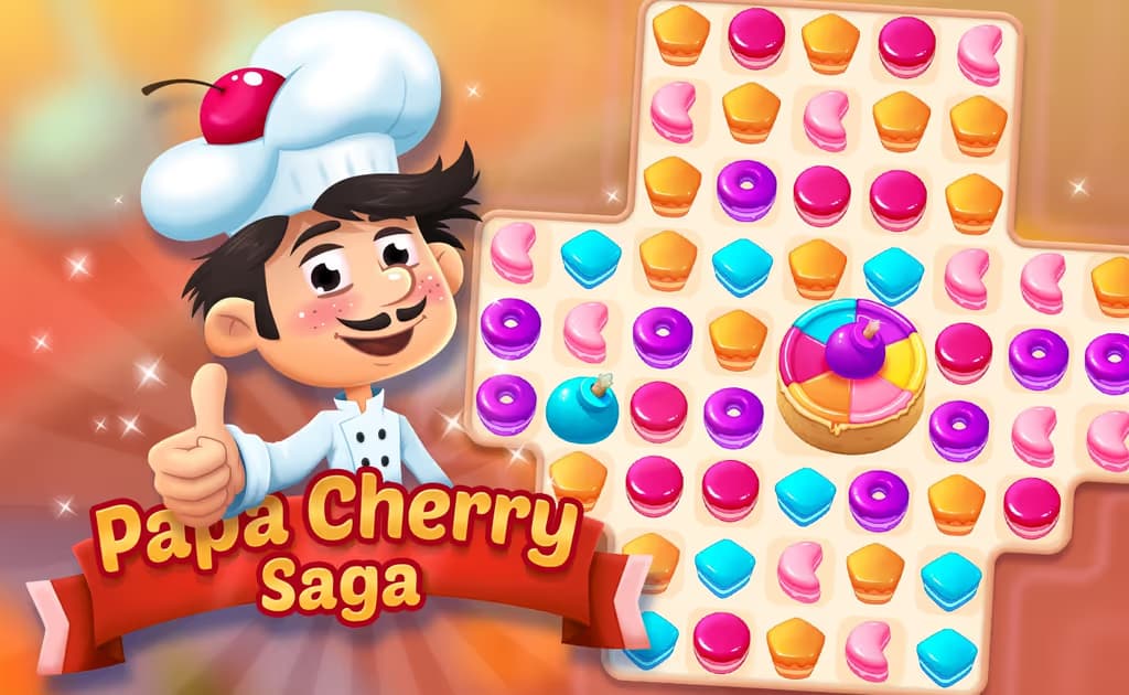 Papa Cherry Saga logo