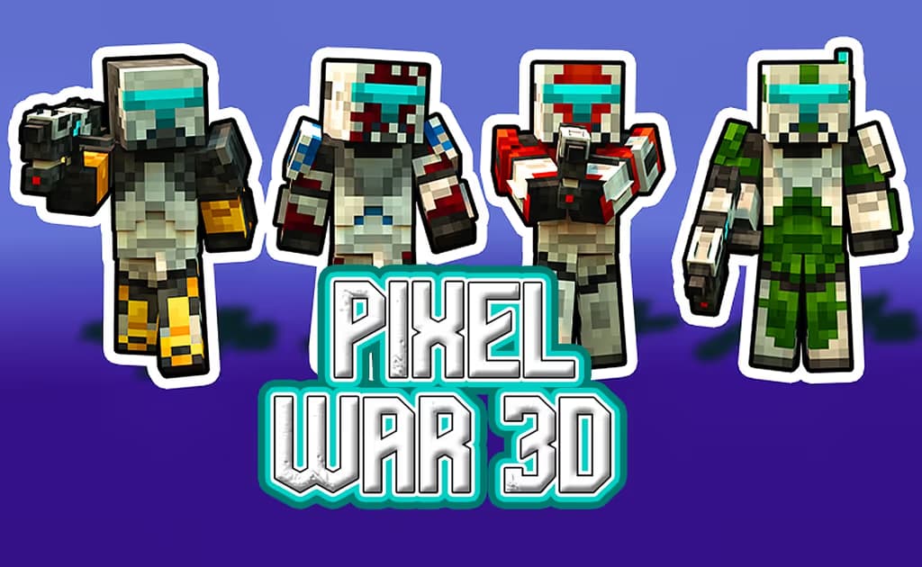Pixel War 3D logo