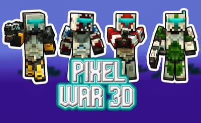 Pixel War 3D logo