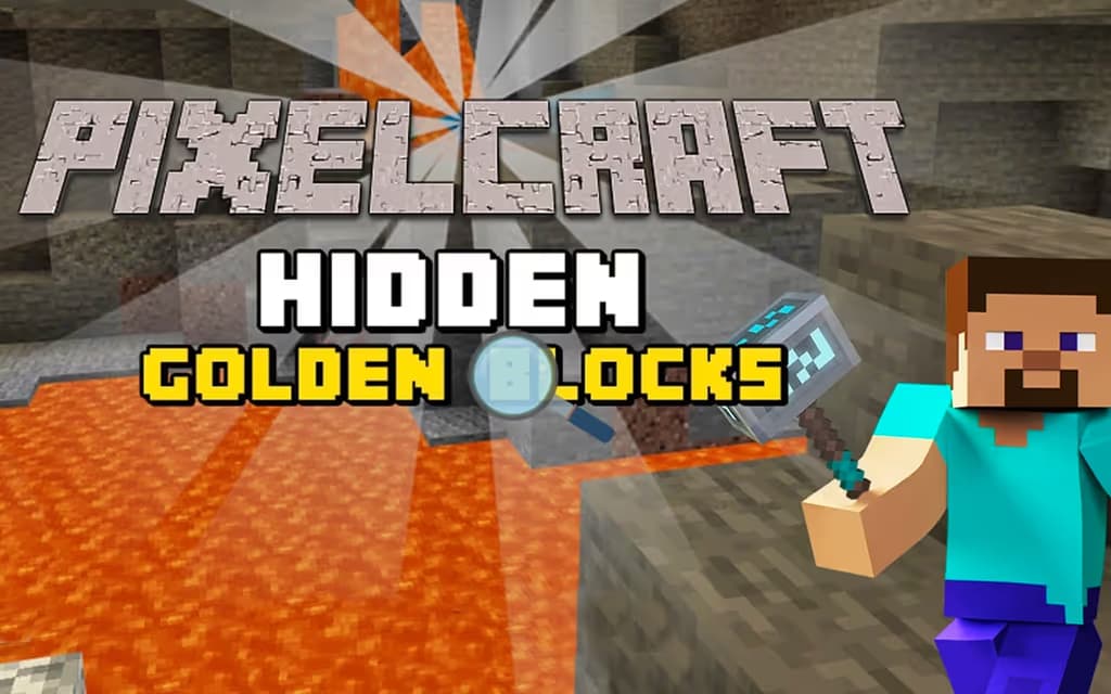 Pixelcraft Hidden Diamond Blocks logo