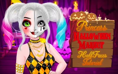 Princess Halloween Makeup HalfFaces Tutorial logo