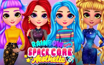 Rainbow Girls Space Core Aesthetic logo
