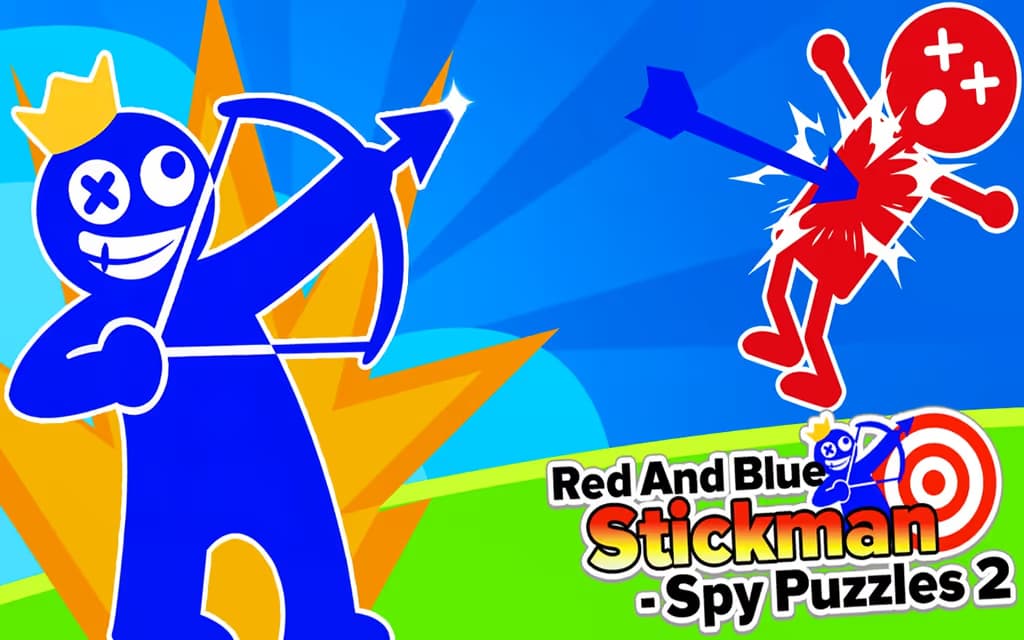 Red And Blue Stickman Spy Puzzles 2 logo