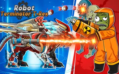 Robot Terminator T Rex logo