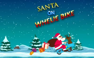 Santa On Wheelie Bike logo
