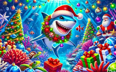 Santa Shark logo