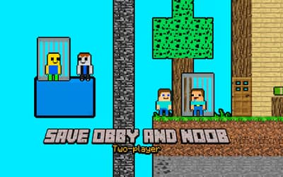 Save Obby and Noob Two-players logo