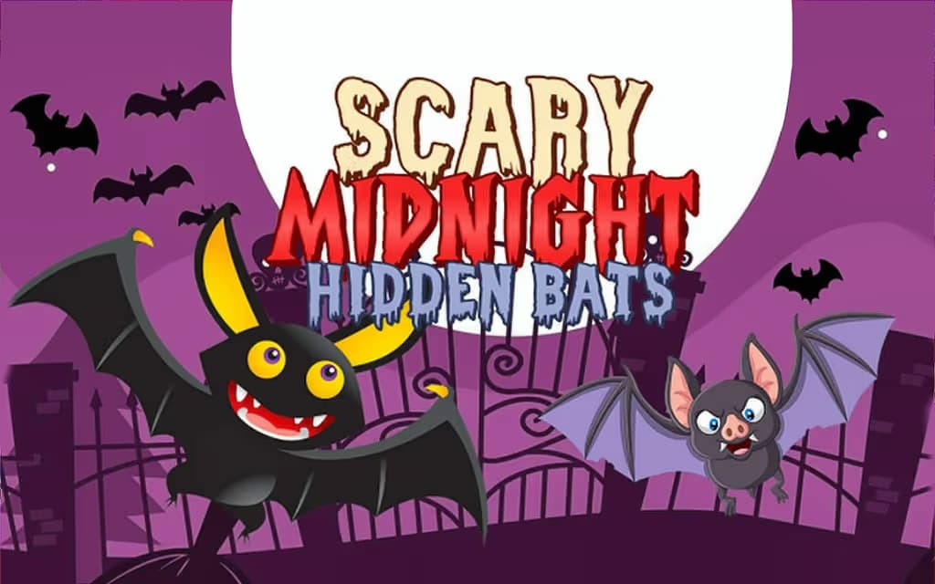 Scary Midnight Hidden Bats logo