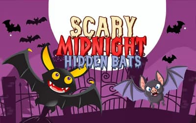 Scary Midnight Hidden Bats logo