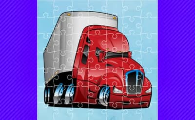 Semi Trucks Jigsaw logo