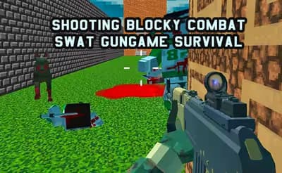 Shooting Blocky Combat Swat GunGame Survival logo