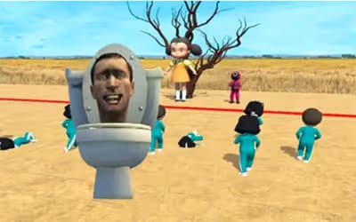 Skibidi Toilet Squid Game Red Light logo