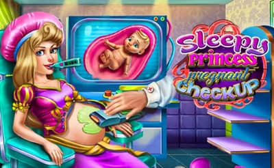 Sleepy Princess Pregnant Check Up logo