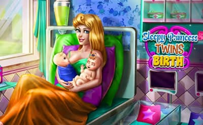 Sleepy Princess Twins Birth logo
