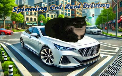 Spinning Cat Real Driving logo