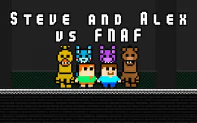 Steve and Alex vs Fnaf logo