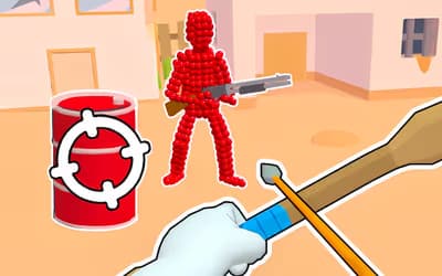 Stickman Archer Shooting Arrows at Reds logo