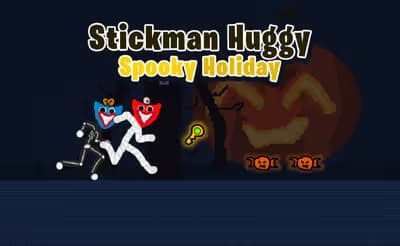 Stickman Huggy Spooky Holiday logo