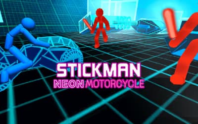 Stickman Neon Motorcycle Racing logo