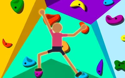 Stickman Rock climber logo