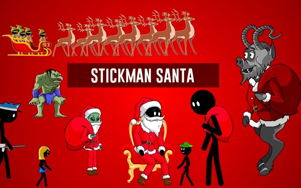 Stickman Santa logo