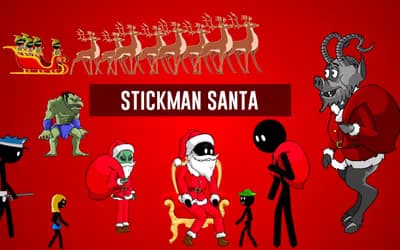 Stickman Santa logo