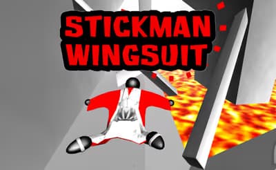 Stickman Wingsuit 3D logo