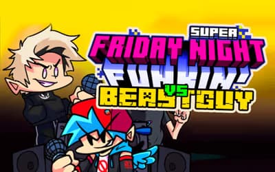 Super Friday Night Funkin' vs Beast Guy logo