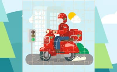 Super Scooter Jigsaw logo