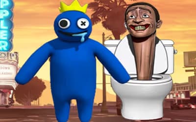 Rainbow Friends VS Skibidi Toilet logo