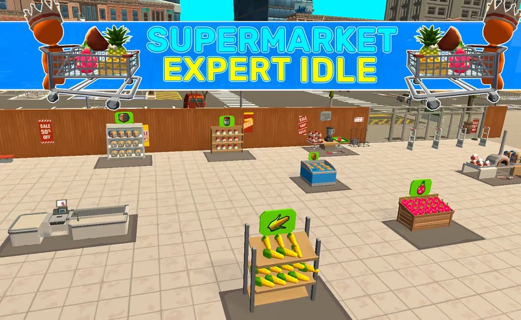 Supermarket Expert Idle logo