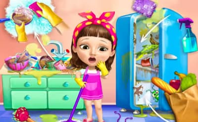 Sweet Baby Girl Cleanup Messy House logo