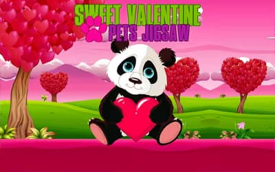 Sweet Valentine Pets Jigsaw logo