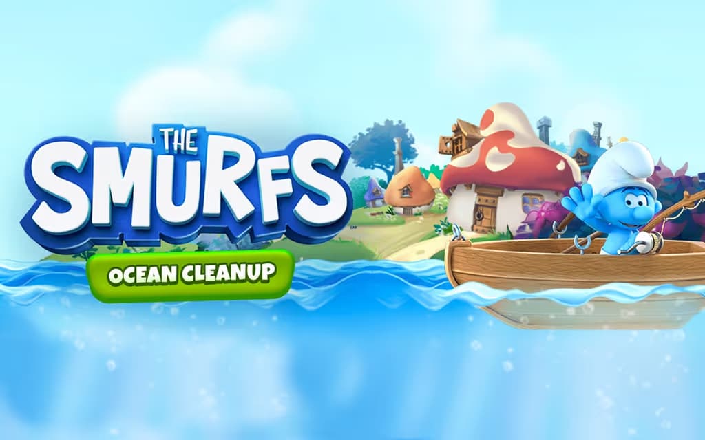 The Smurfs Ocean Cleanup logo