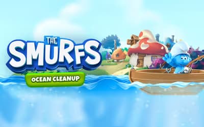 The Smurfs Ocean Cleanup logo