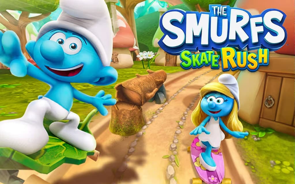 The Smurfs Skate Rush logo