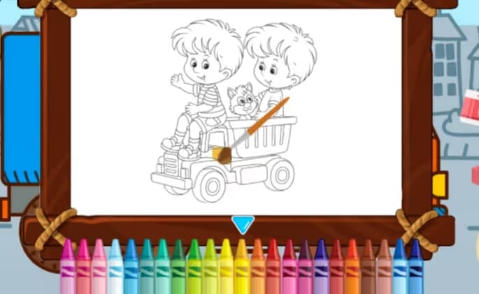 Toy Trucks Coloring logo