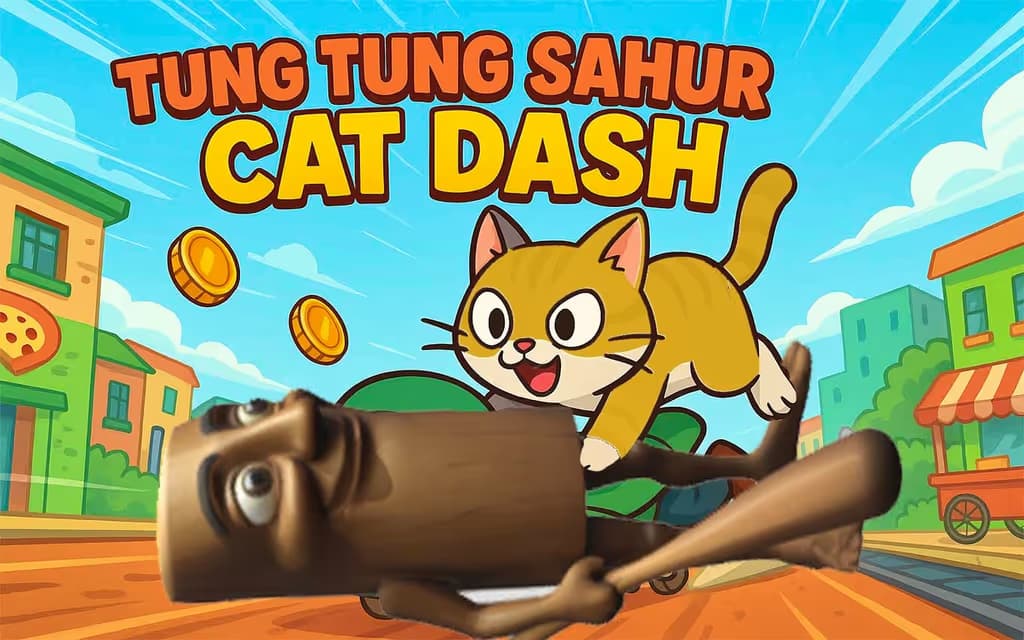 Tung Tung Sahur Cat Dash logo